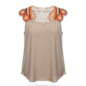 Hailey & Co Crochet Sleeveless Top Size-Small